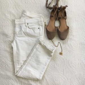 Loft white cropped jeans